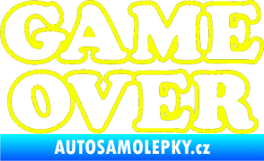 Samolepka Game over nad sebou 001 Fluorescentní žlutá