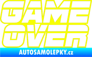 Samolepka Game over nad sebou 002 Fluorescentní žlutá