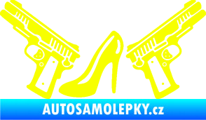 Samolepka Girl mafia 002 levá Fluorescentní žlutá