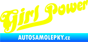 Samolepka Girl Power nápis Fluorescentní žlutá