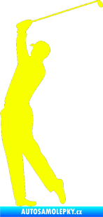 Samolepka Golfista 003 levá Fluorescentní žlutá