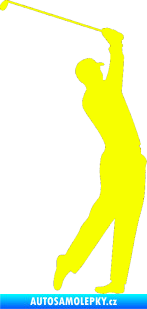 Samolepka Golfista 003 pravá Fluorescentní žlutá