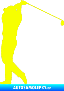 Samolepka Golfista 004 levá Fluorescentní žlutá