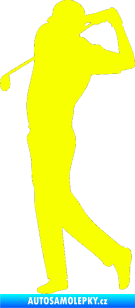 Samolepka Golfista 005 levá Fluorescentní žlutá