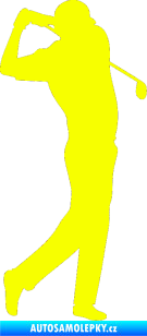 Samolepka Golfista 005 pravá Fluorescentní žlutá