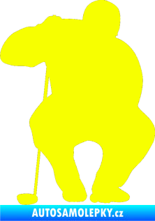Samolepka Golfista 006 levá Fluorescentní žlutá