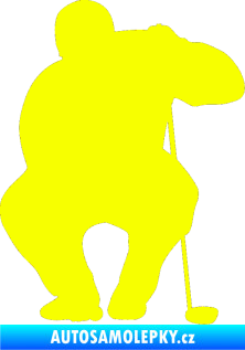 Samolepka Golfista 006 pravá Fluorescentní žlutá