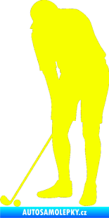 Samolepka Golfista 007 levá Fluorescentní žlutá