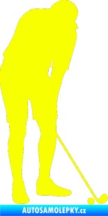 Samolepka Golfista 007 pravá Fluorescentní žlutá