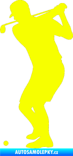 Samolepka Golfista 008 levá Fluorescentní žlutá