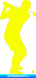 Samolepka Golfista 008 pravá Fluorescentní žlutá
