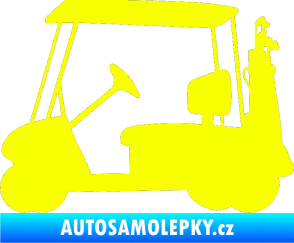 Samolepka Golfista 012 levá vozík Fluorescentní žlutá