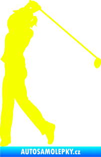 Samolepka Golfistka 013 levá Fluorescentní žlutá