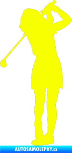 Samolepka Golfistka 014 levá Fluorescentní žlutá