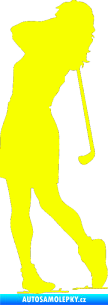 Samolepka Golfistka 015 pravá Fluorescentní žlutá