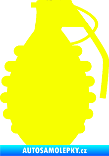 Samolepka Granát 002 pravá Fluorescentní žlutá