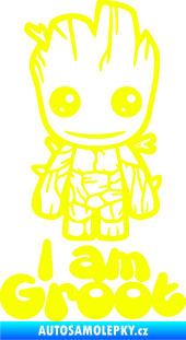 Samolepka Groot 001 pravá s nápisem Fluorescentní žlutá