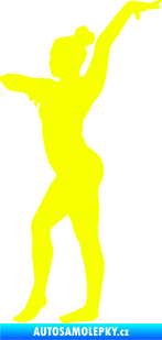 Samolepka Gymnastka 001 levá Fluorescentní žlutá