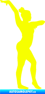 Samolepka Gymnastka 001 pravá Fluorescentní žlutá