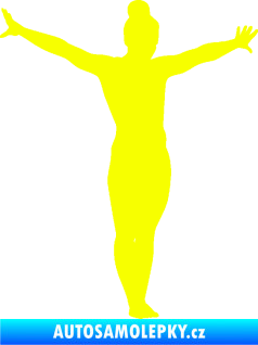 Samolepka Gymnastka 002 pravá Fluorescentní žlutá