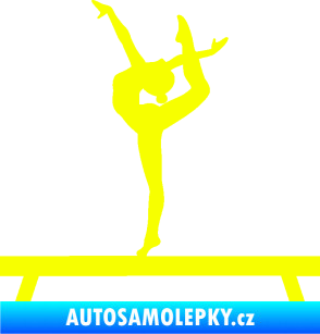 Samolepka Gymnastka 003 levá kladina Fluorescentní žlutá