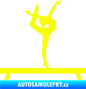 Samolepka Gymnastka 003 pravá kladina Fluorescentní žlutá
