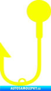 Samolepka Háček na ryby 003 levá Fluorescentní žlutá