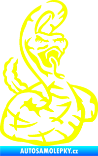 Samolepka Had 002 pravá chřestýš Fluorescentní žlutá