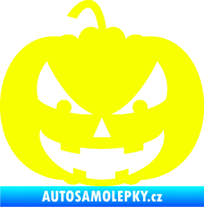 Samolepka Halloween 016 levá dýně Fluorescentní žlutá