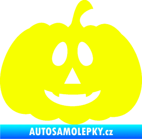 Samolepka Halloween 017 pravá dýně Fluorescentní žlutá