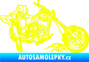 Samolepka Harley 001 pravá Fluorescentní žlutá