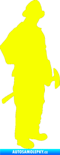 Samolepka Hasič 001 pravá Fluorescentní žlutá