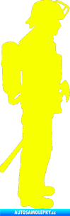Samolepka Hasič 003 pravá Fluorescentní žlutá