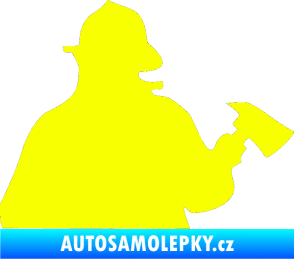 Samolepka Hasič 004 pravá Fluorescentní žlutá