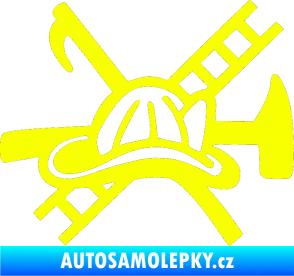 Samolepka Hasič 005 pravá Fluorescentní žlutá