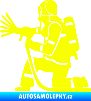 Samolepka Hasič 007 levá Fluorescentní žlutá