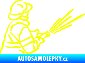 Samolepka Hasič 015 pravá Fluorescentní žlutá
