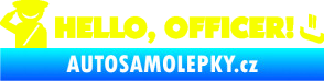Samolepka Hello, Officer! Fluorescentní žlutá