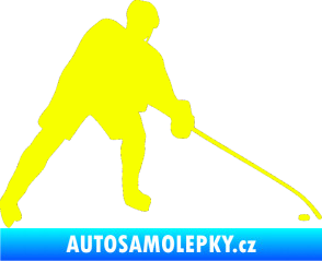 Samolepka Hokejista 002 pravá Fluorescentní žlutá
