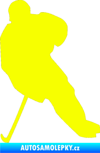 Samolepka Hokejista 003 levá Fluorescentní žlutá