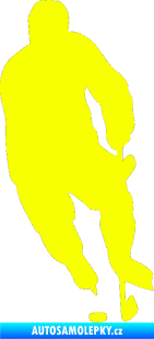 Samolepka Hokejista 004 pravá Fluorescentní žlutá