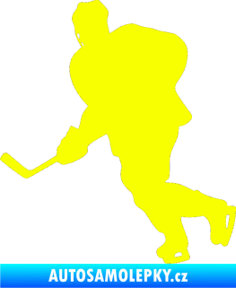 Samolepka Hokejista 009 levá Fluorescentní žlutá