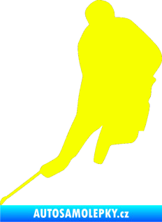 Samolepka Hokejista 012 levá Fluorescentní žlutá