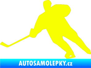 Samolepka Hokejista 014 levá Fluorescentní žlutá