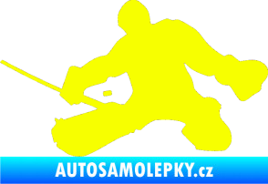 Samolepka Hokejista 015 levá brankář Fluorescentní žlutá