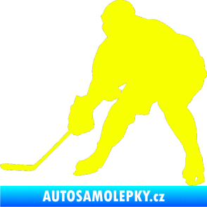 Samolepka Hokejista 016 levá Fluorescentní žlutá
