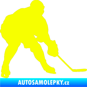 Samolepka Hokejista 016 pravá Fluorescentní žlutá