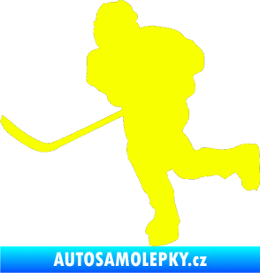 Samolepka Hokejista 017 levá Fluorescentní žlutá