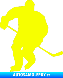 Samolepka Hokejista 020 levá Fluorescentní žlutá
