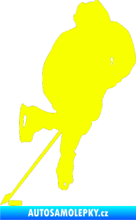 Samolepka Hokejista 021 levá Fluorescentní žlutá